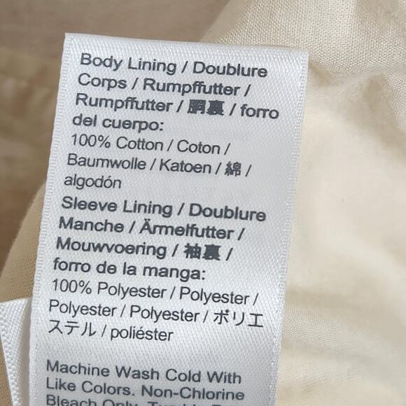 J.Crew Blazer Womens 4 Cream Ivory Pinstripe One Button Notch Lapel Lined Cotton - Picture 15 of 16